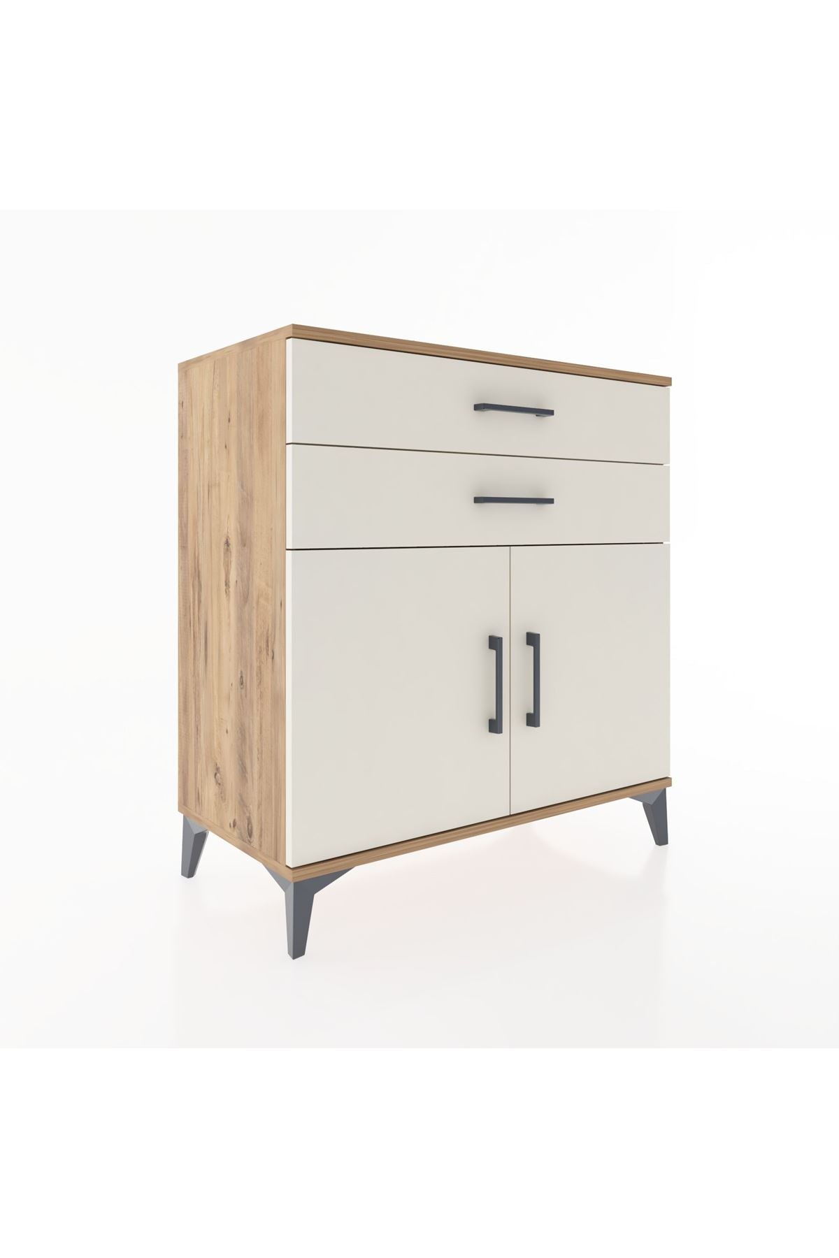 Hyperion Şifonyer Tek Raflı 2 Çekmeceli 2 Kapaklı 88x44x96 Çam-Aytaşı