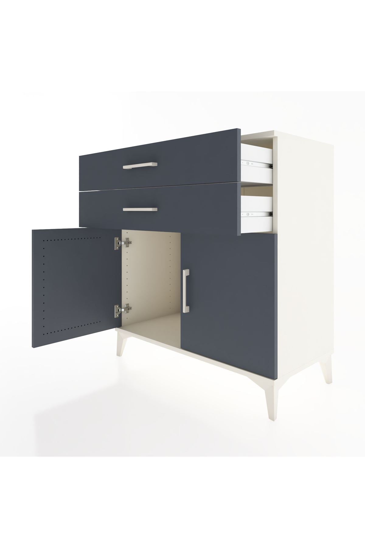 Hyperion Şifonyer 2 Çekmeceli 2 Kapaklı 88x44x96 Aytaşı-Antrasit