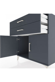 Hyperion Şifonyer 2 Çekmeceli 2 Kapaklı 88x44x96 Antrasit-Antrasit