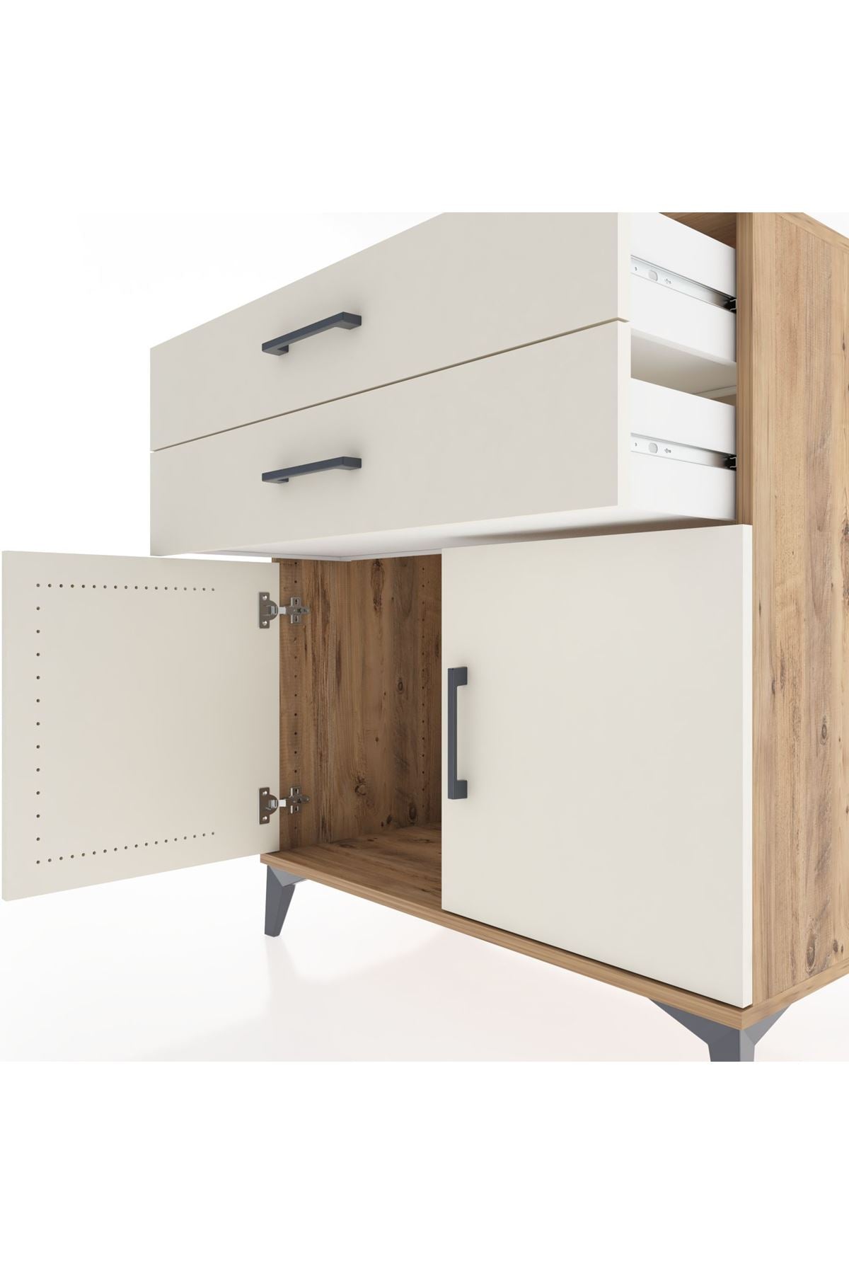 Hyperion Şifonyer 2 Çekmeceli 2 Kapaklı 88x44x96 Çam-Aytaşı