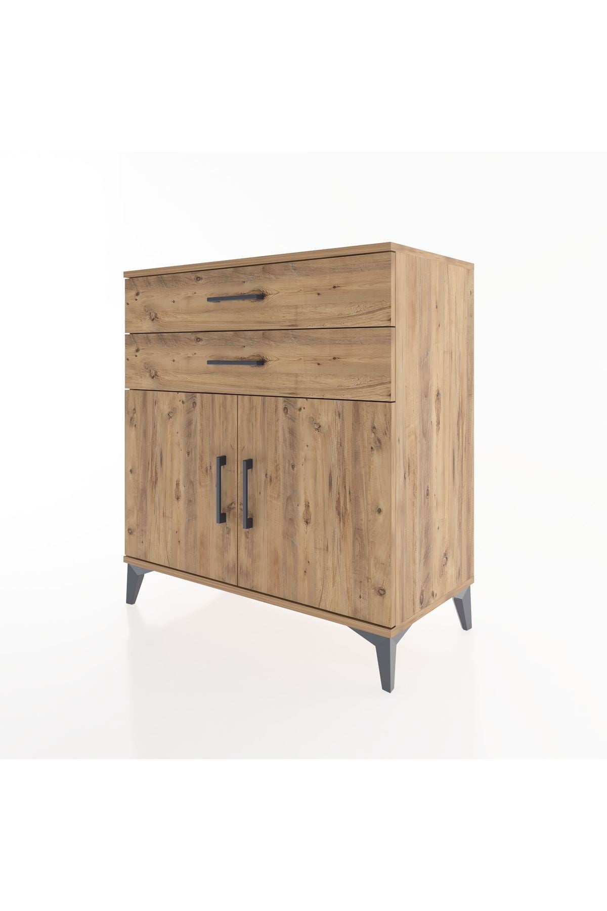 Hyperion Şifonyer 2 Çekmeceli 2 Kapaklı 88x44x96 Çam-Çam