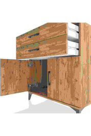 Hyperion Şifonyer 2 Çekmeceli 2 Kapaklı 88x44x96 Çam-Çam