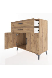 Hyperion Şifonyer 2 Çekmeceli 2 Kapaklı 88x44x96 Çam-Çam