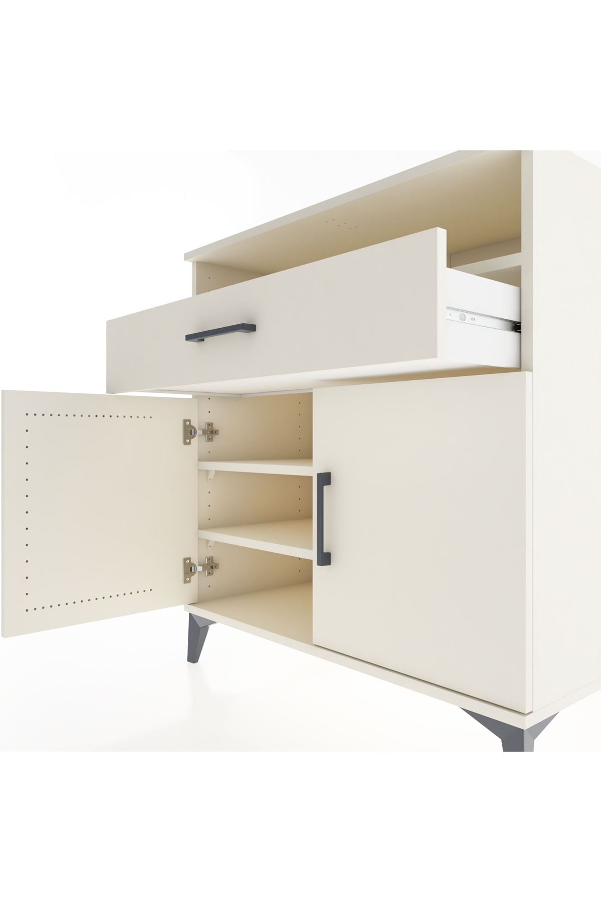 Hyperion Şifonyer 2 Raflı Tek Çekmeceli 2 Kapaklı 88x44x96 Aytaşı-Aytaşı