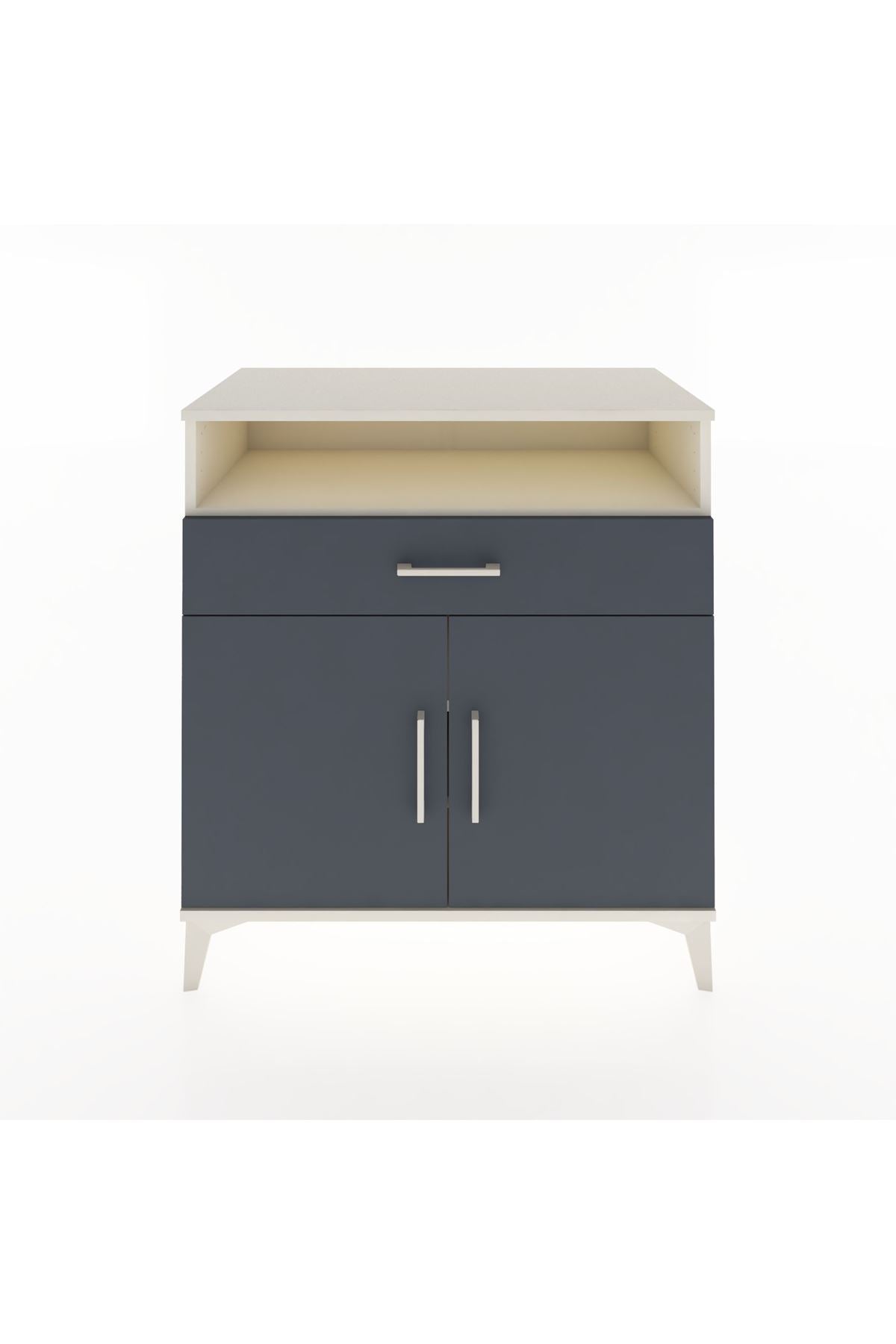 Hyperion Şifonyer 2 Raflı Tek Çekmeceli 2 Kapaklı 88x44x96 Aytaşı-Antrasit