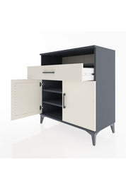 Hyperion Şifonyer 2 Raflı Tek Çekmeceli 2 Kapaklı 88x44x96 Antrasit-Aytaşı