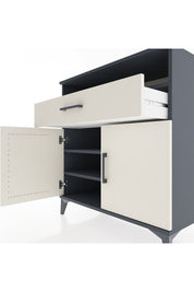 Hyperion Şifonyer 2 Raflı Tek Çekmeceli 2 Kapaklı 88x44x96 Antrasit-Aytaşı