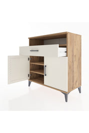 Hyperion Şifonyer 2 Raflı Tek Çekmeceli 2 Kapaklı 88x44x96 Çam-Aytaşı