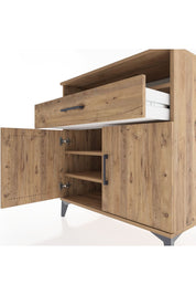 Hyperion Şifonyer 2 Raflı Tek Çekmeceli 2 Kapaklı 88x44x96 Çam-Çam