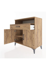 Hyperion Şifonyer Tek Raflı Tek Çekmeceli 2 Kapaklı 88x44x96 Çam-Çam