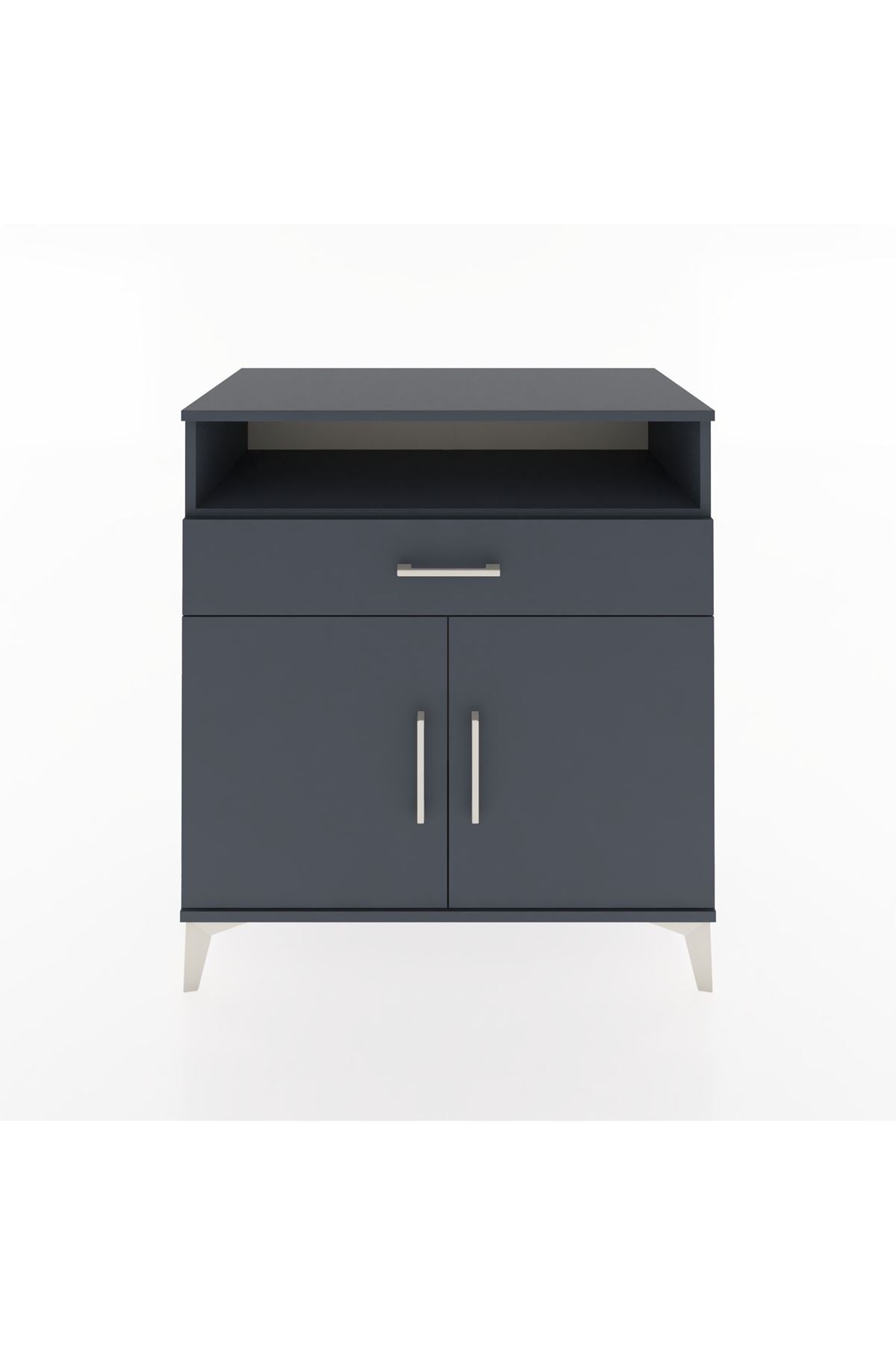 Hyperion Şifonyer Tek Çekmeceli 2 Kapaklı 88x44x96 Antrasit-Antrasit
