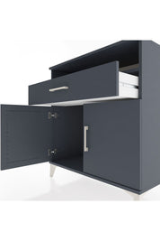 Hyperion Şifonyer Tek Çekmeceli 2 Kapaklı 88x44x96 Antrasit-Antrasit