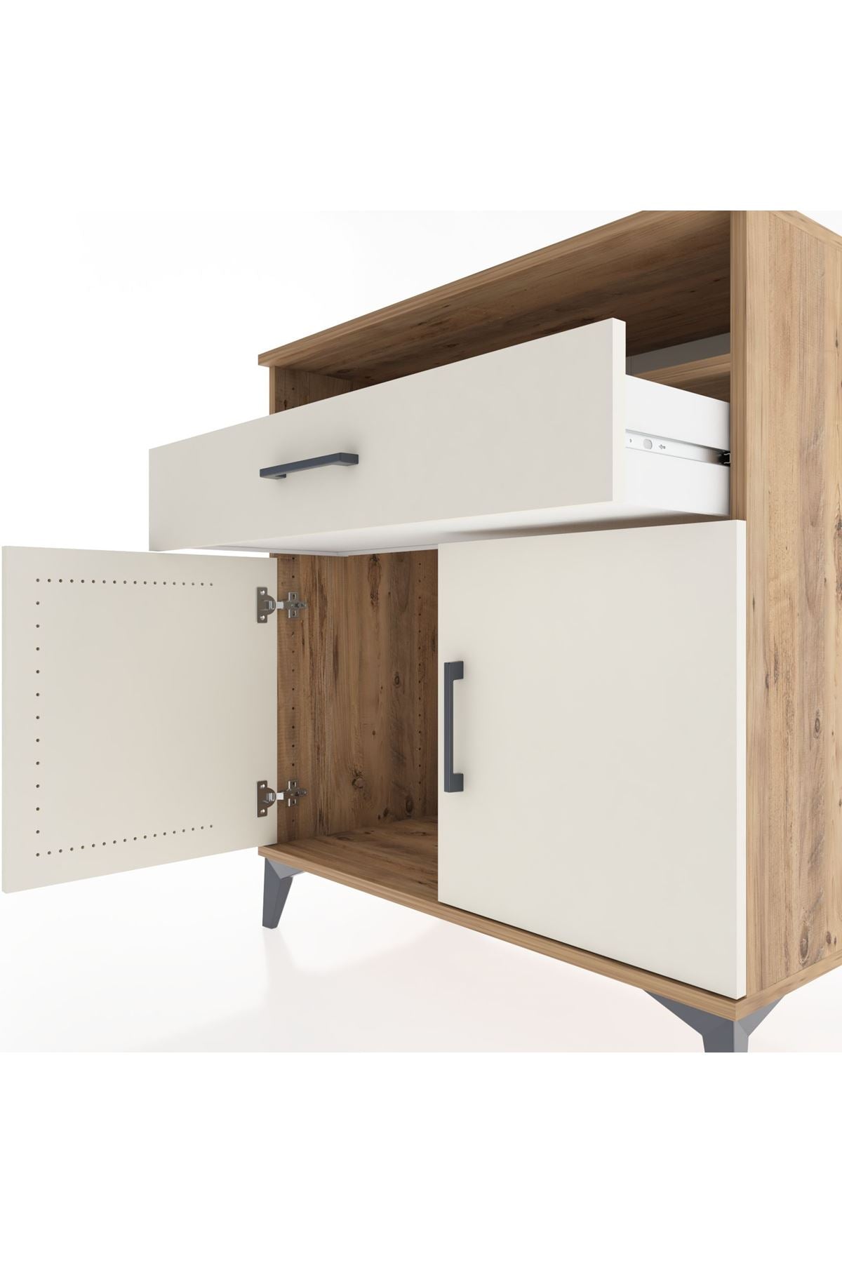 Hyperion Şifonyer Tek Çekmeceli 2 Kapaklı 88x44x96 Çam-Aytaşı