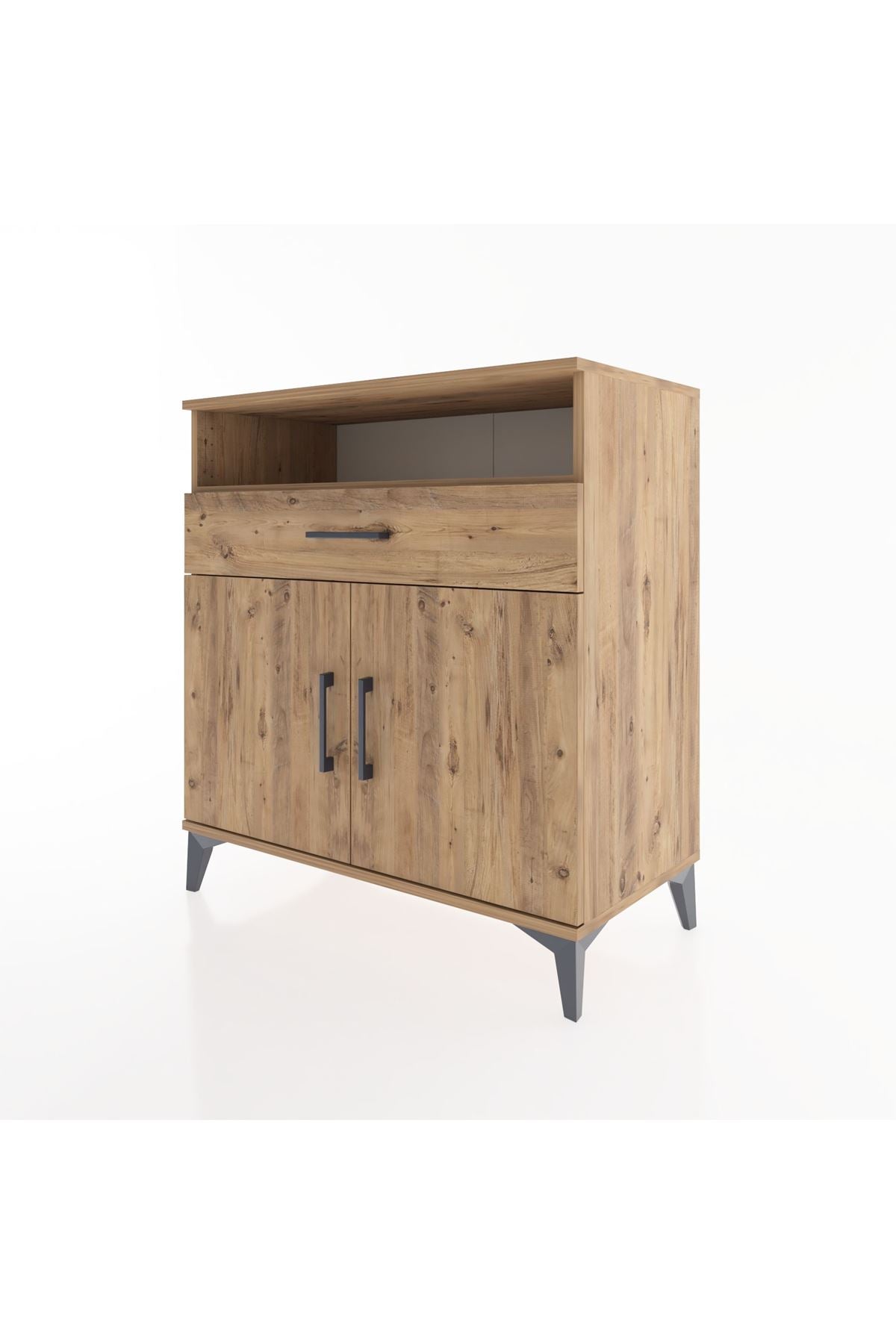 Hyperion Şifonyer Tek Çekmeceli 2 Kapaklı 88x44x96 Çam-Çam