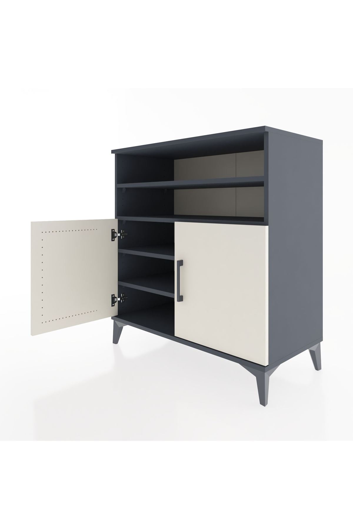 Hyperion Şifonyer 4 Raflı 2 Kapaklı 88x44x96 Antrasit-Aytaşı