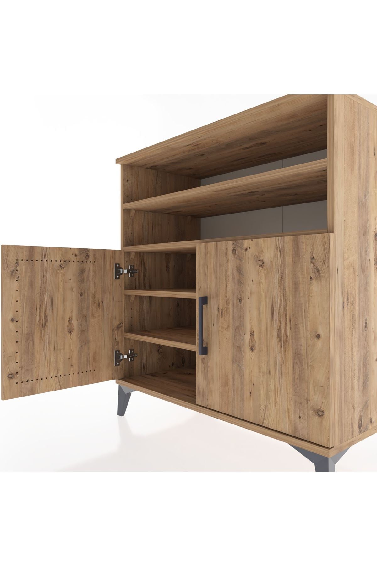 Hyperion Şifonyer 4 Raflı 2 Kapaklı 88x44x96 Çam-Çam