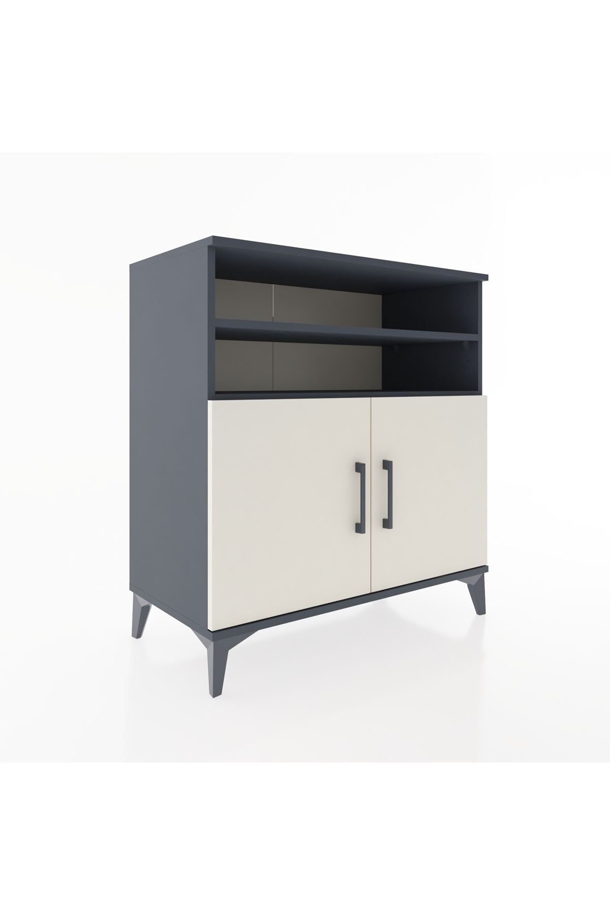 Hyperion Şifonyer 3 Raflı 2 Kapaklı 88x44x96 Antrasit-Aytaşı