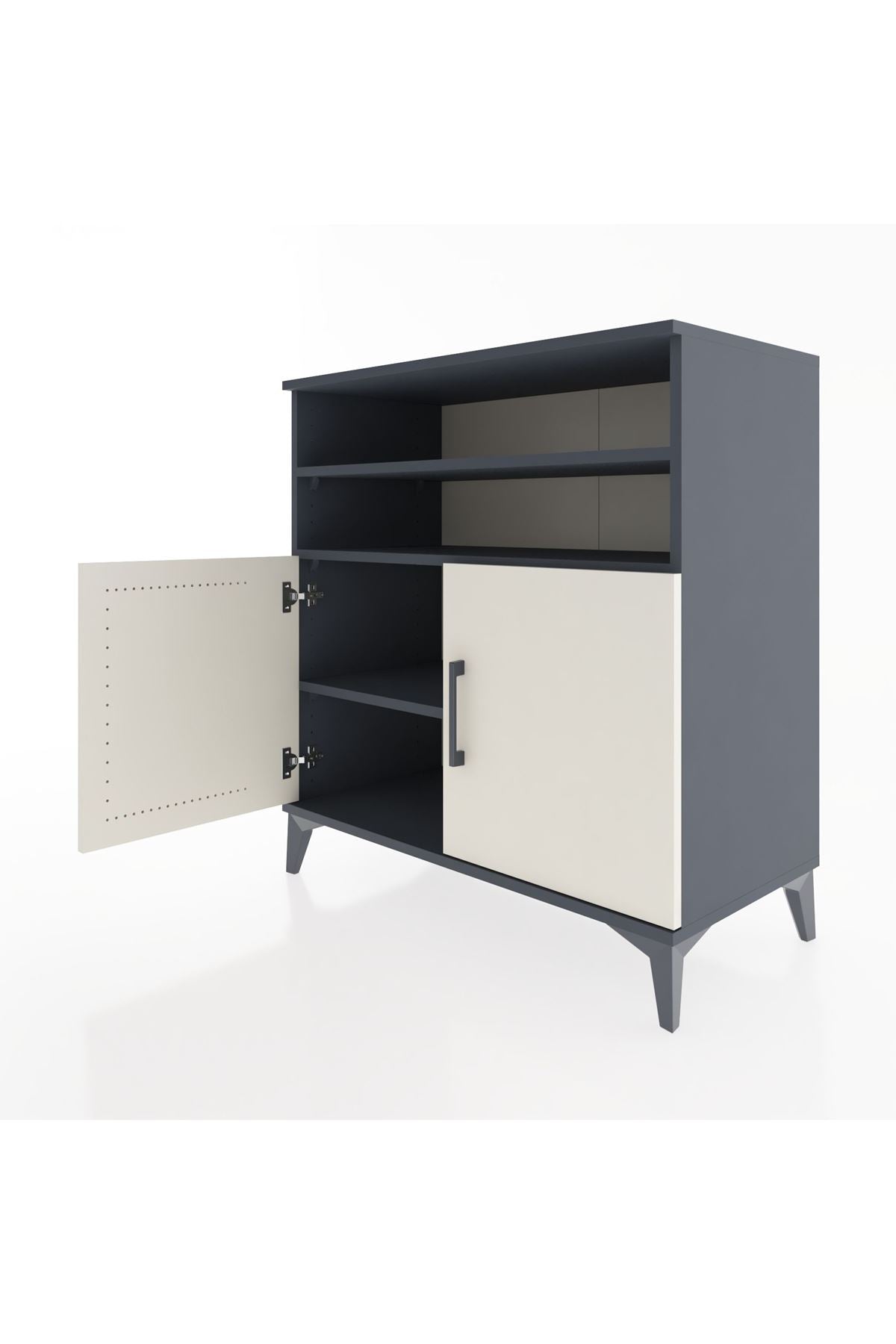 Hyperion Şifonyer 3 Raflı 2 Kapaklı 88x44x96 Antrasit-Aytaşı