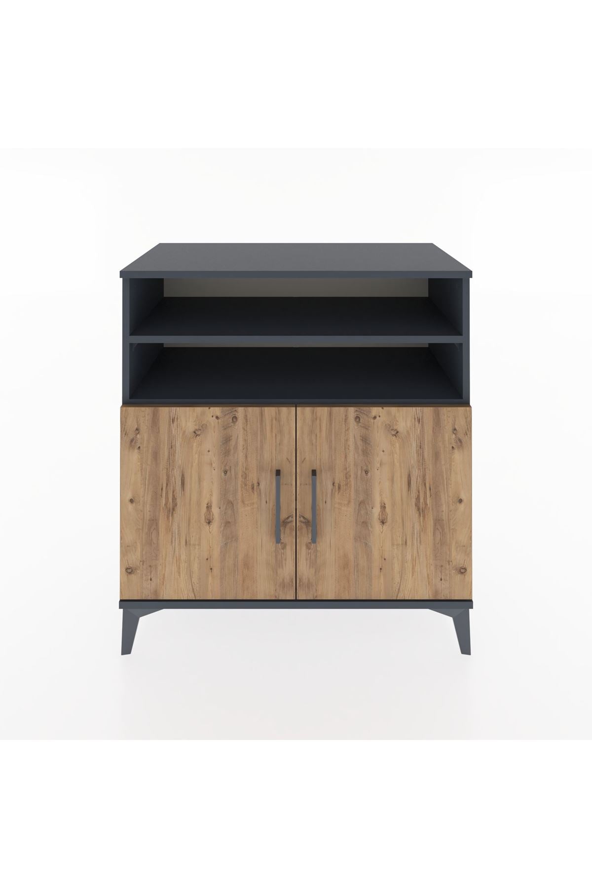 Hyperion Şifonyer 3 Raflı 2 Kapaklı 88x44x96 Antrasit-Çam