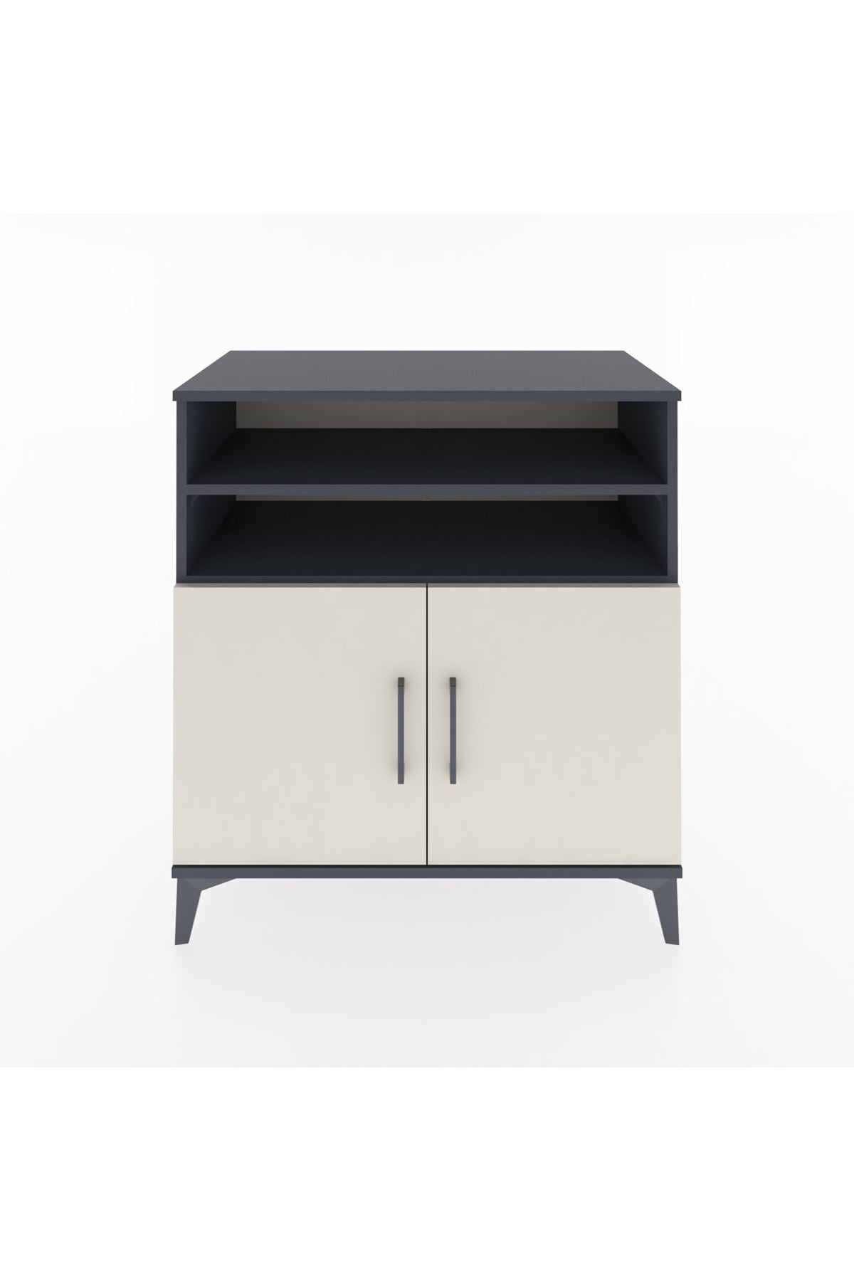 Hyperion Şifonyer 2 Raflı 2 Kapaklı 88x44x96 Antrasit-Aytaşı