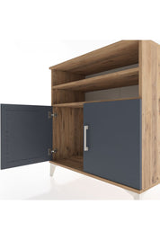 Hyperion Şifonyer 2 Raflı 2 Kapaklı 88x44x96 Çam-Antrasit