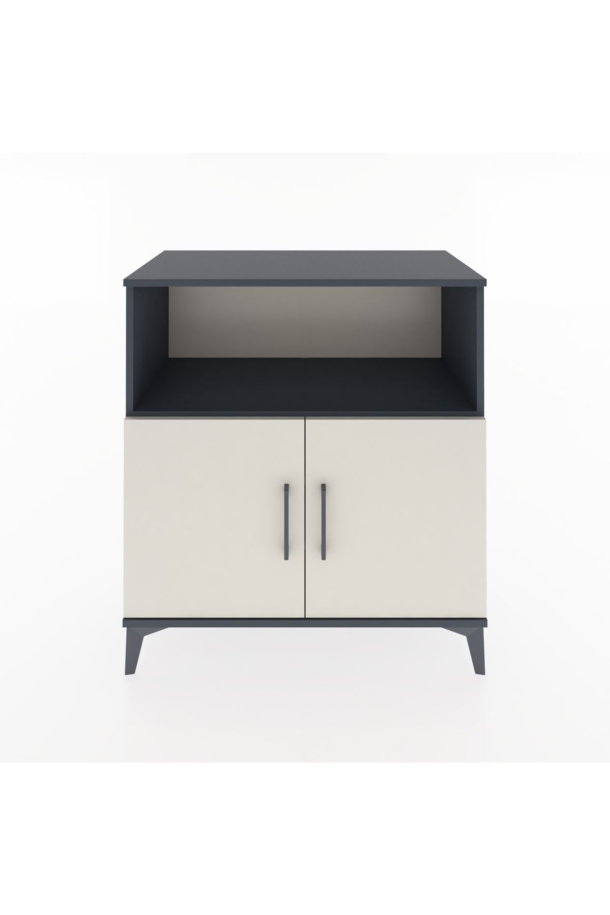 Hyperion Şifonyer 3 Raflı 2 Kapaklı 88x44x96 Antrasit-Aytaşı