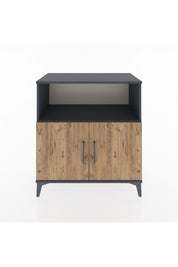 Hyperion Şifonyer 3 Raflı 2 Kapaklı 88x44x96 Antrasit-Çam