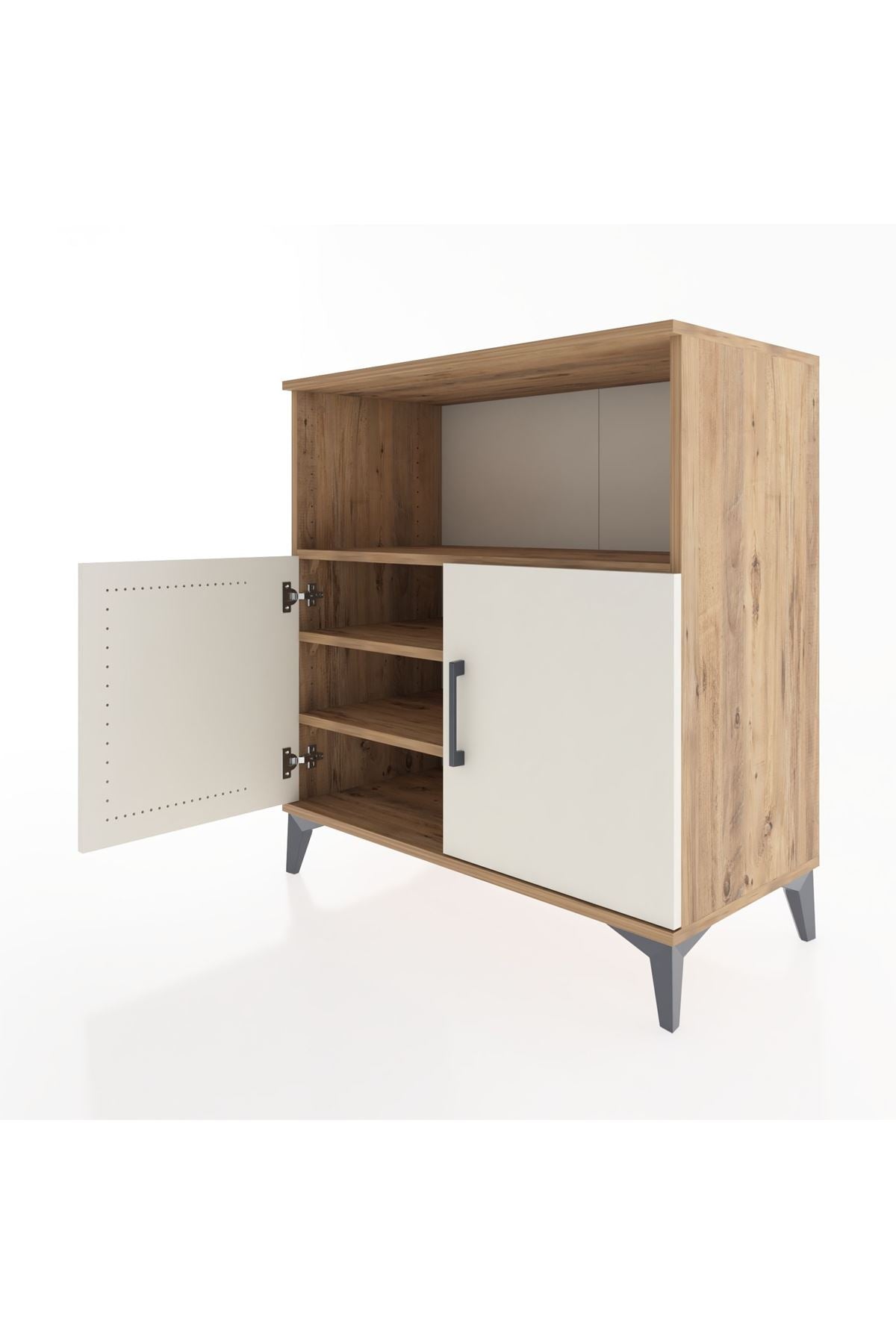 Hyperion Şifonyer 3 Raflı 2 Kapaklı 88x44x96 Çam-Aytaşı