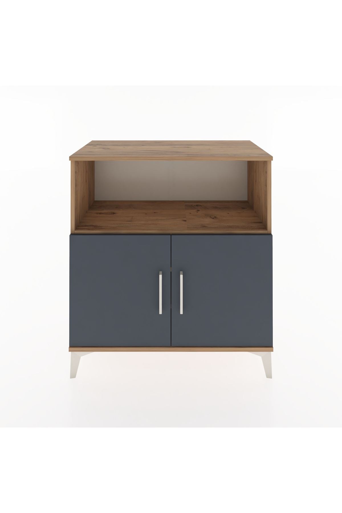 Hyperion Şifonyer 3 Raflı 2 Kapaklı 88x44x96 Çam-Antrasit