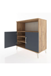 Hyperion Şifonyer 3 Raflı 2 Kapaklı 88x44x96 Çam-Antrasit