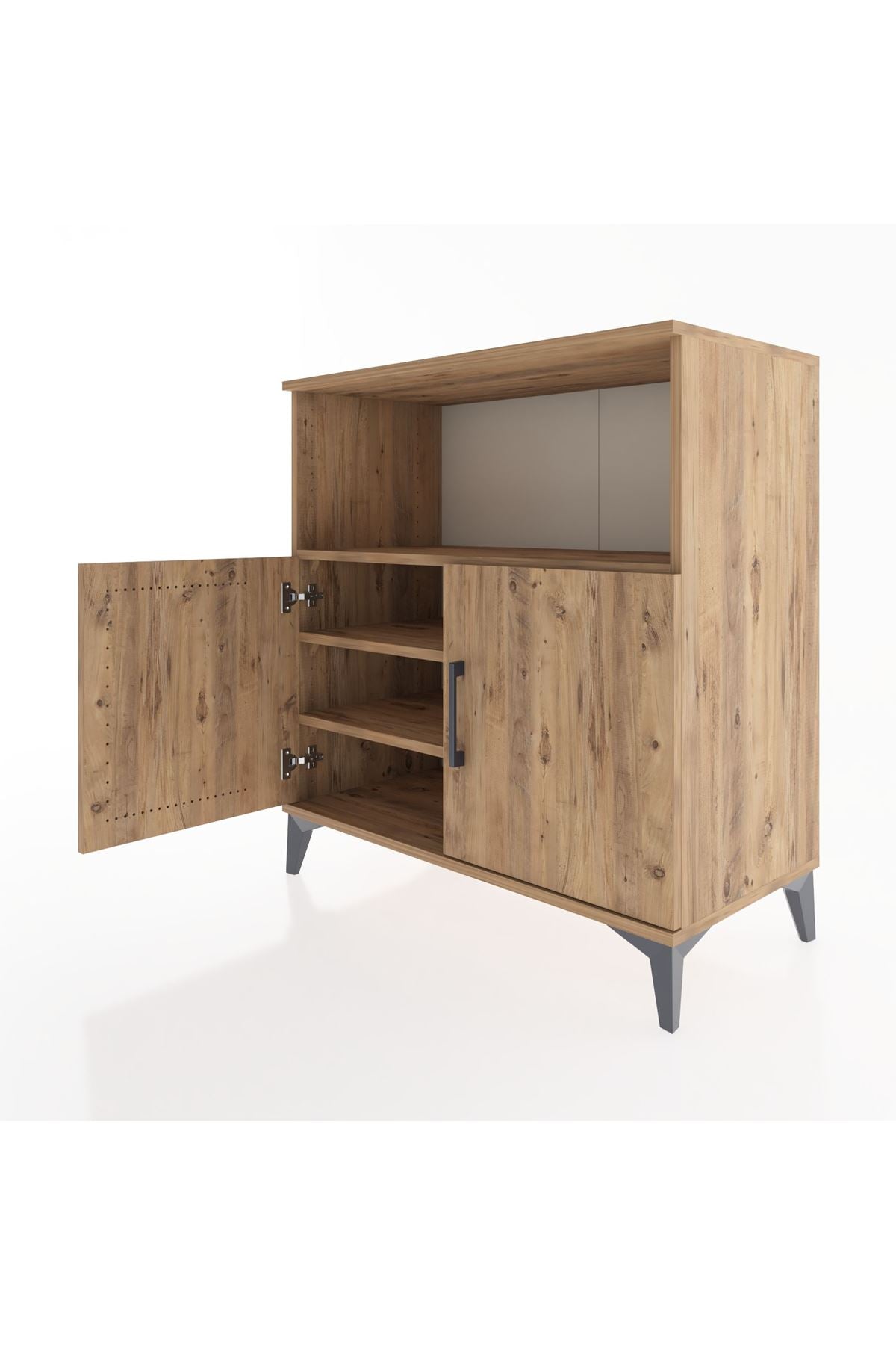 Hyperion Şifonyer 3 Raflı 2 Kapaklı 88x44x96 Çam-Çam