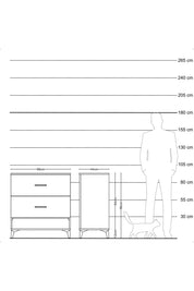 Hyperion Şifonyer 2 Çekmeceli 88x44x96 Aytaşı-Aytaşı