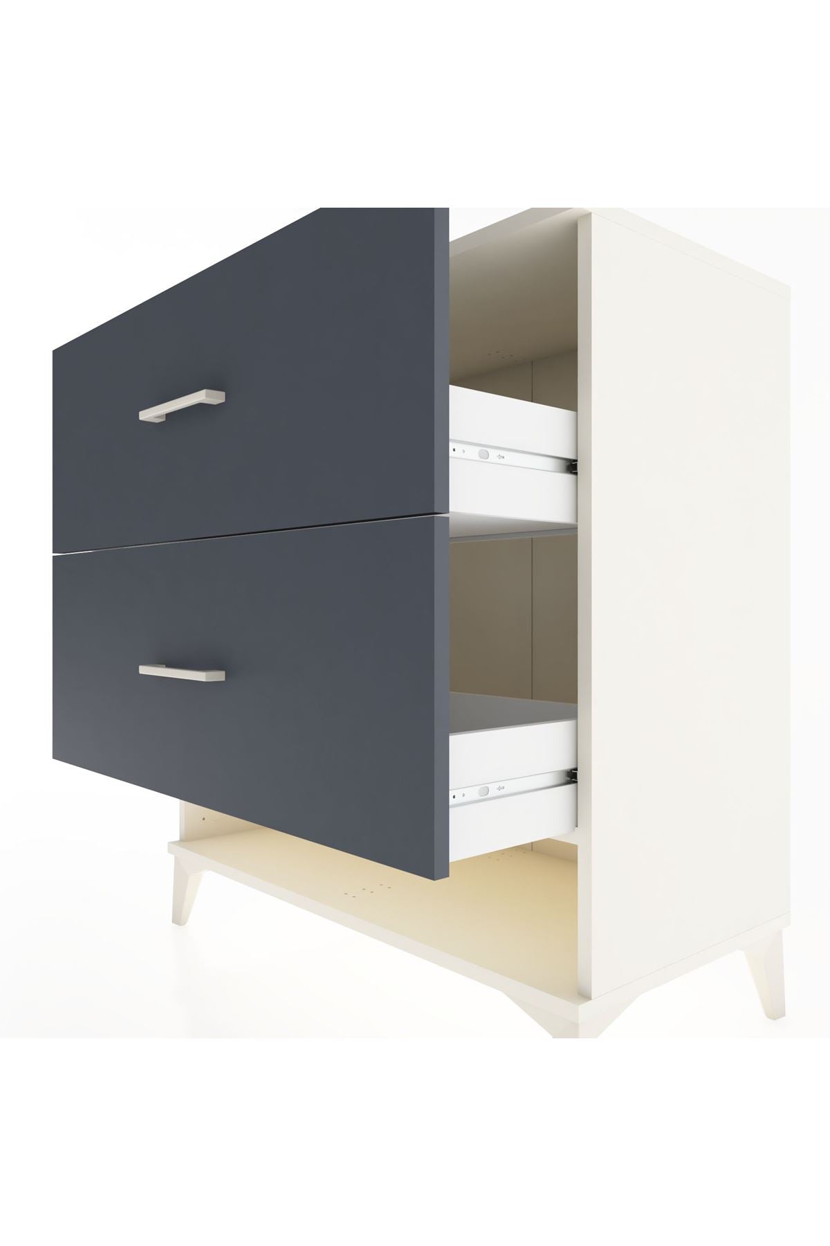 Hyperion Şifonyer 2 Çekmeceli 88x44x96 Aytaşı-Antrasit