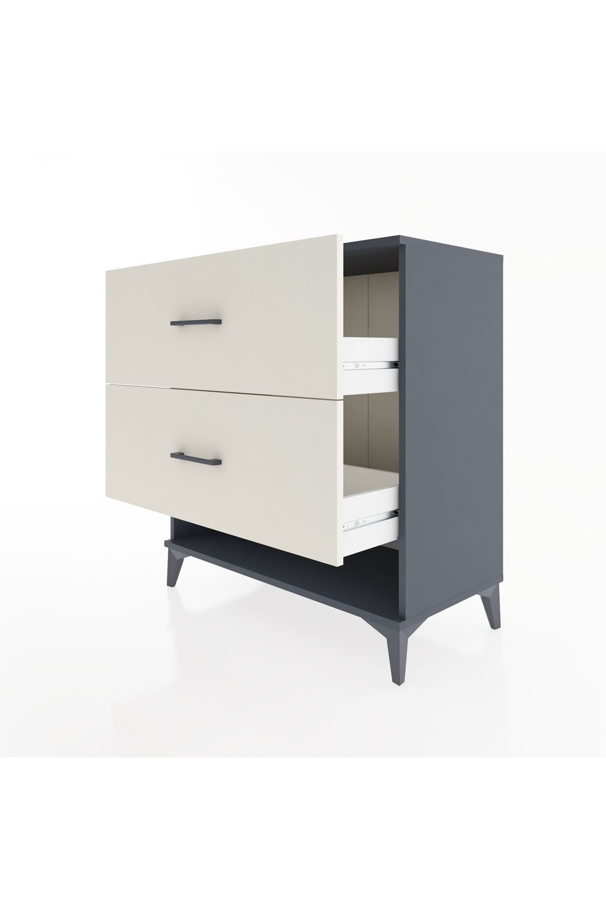 Hyperion Şifonyer 2 Çekmeceli 88x44x96 Antrasit-Aytaşı