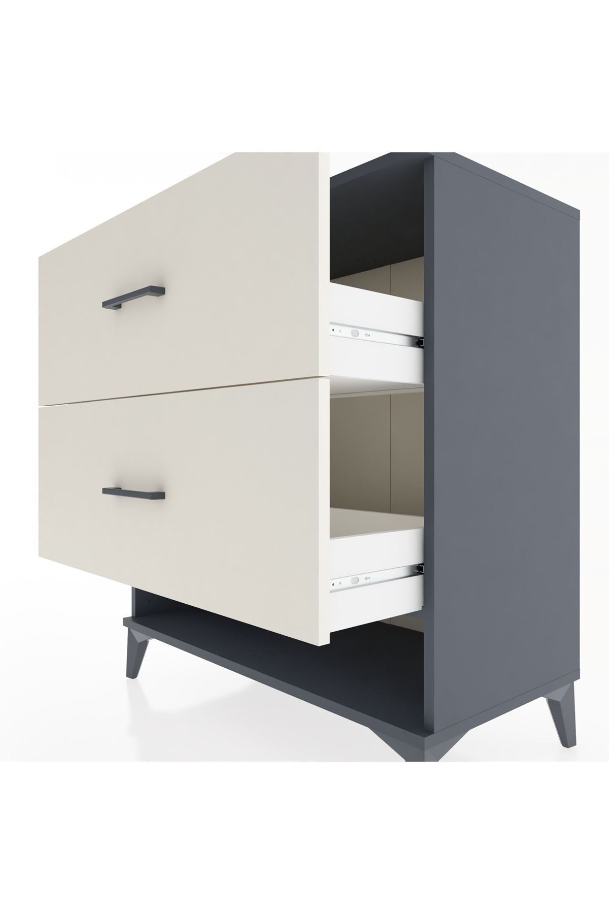 Hyperion Şifonyer 2 Çekmeceli 88x44x96 Antrasit-Aytaşı