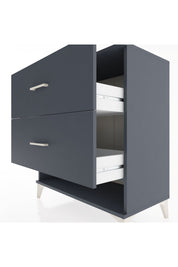 Hyperion Şifonyer 2 Çekmeceli 88x44x96 Antrasit-Antrasit