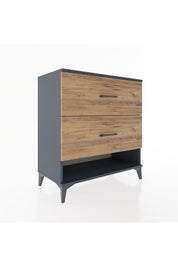 Hyperion Şifonyer 2 Çekmeceli 88x44x96 Antrasit-Çam