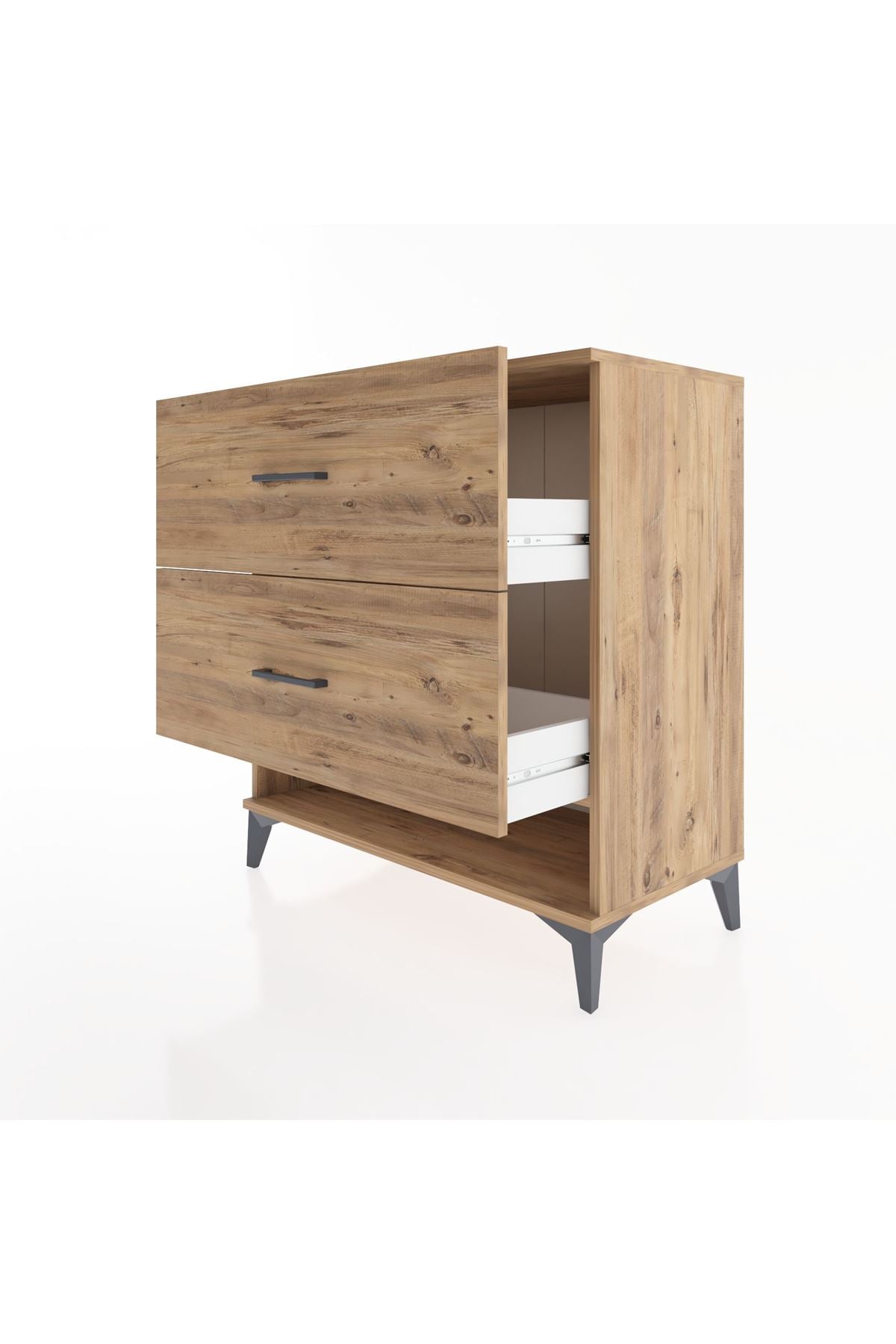 Hyperion Şifonyer 2 Çekmeceli 88x44x96 Çam-Çam