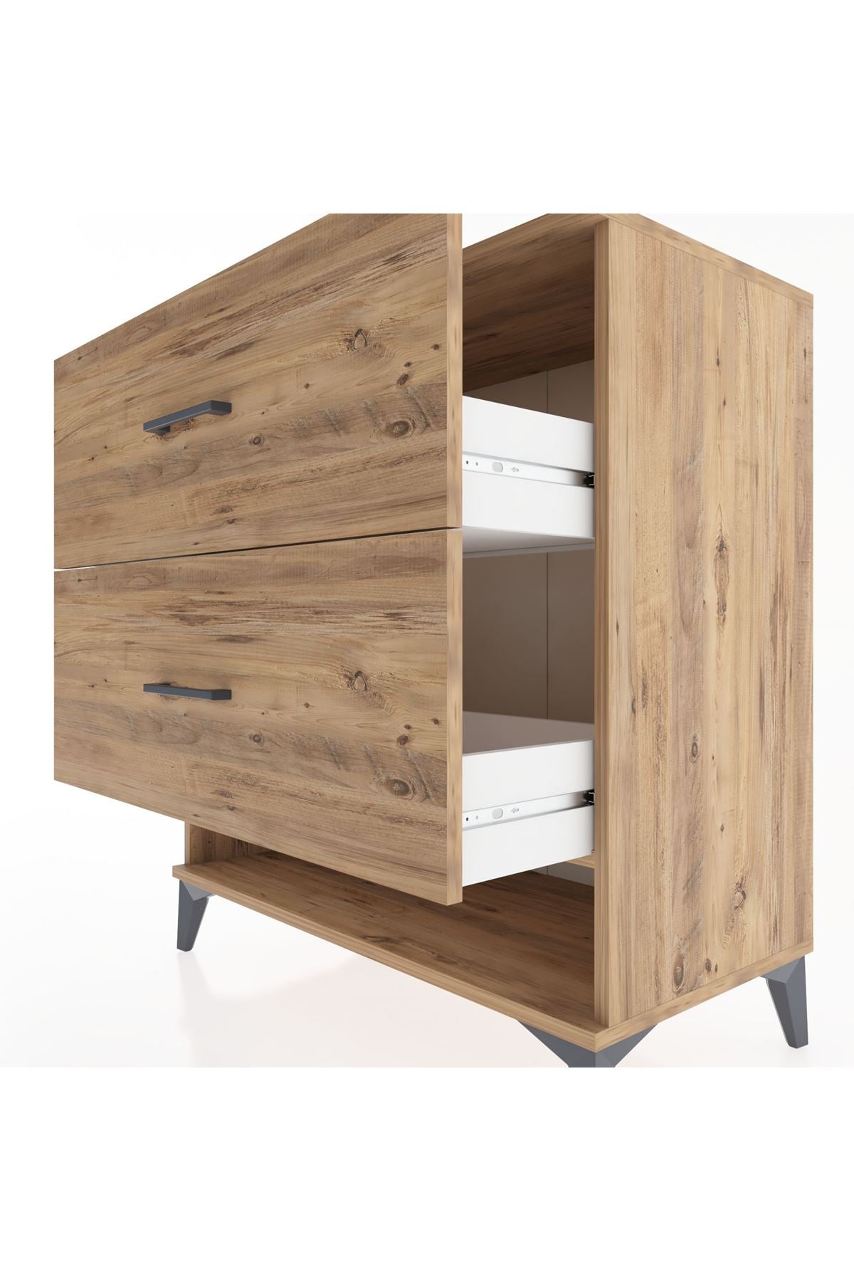 Hyperion Şifonyer 2 Çekmeceli 88x44x96 Çam-Çam