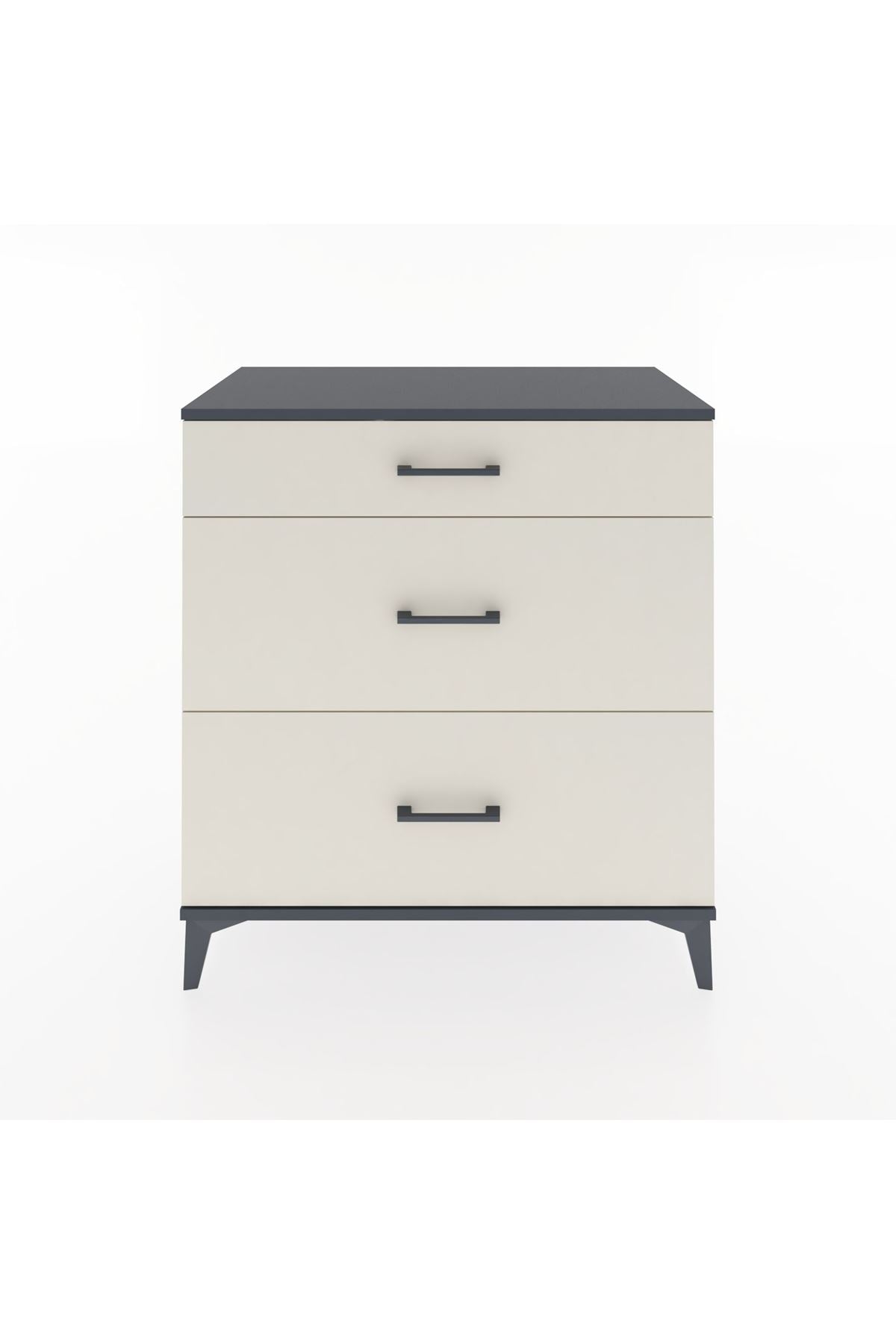 Hyperion Şifonyer 3 Çekmeceli 88x44x96 Antrasit-Aytaşı