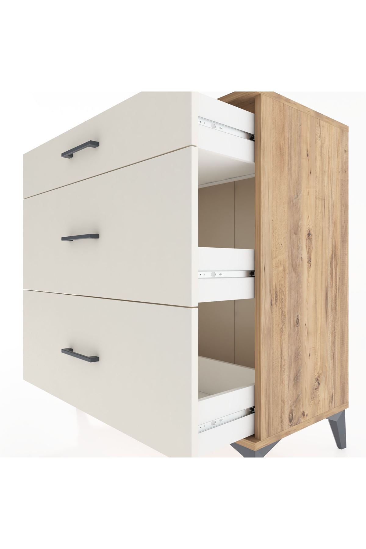 Hyperion Şifonyer 3 Çekmeceli 88x44x96 Çam-Aytaşı