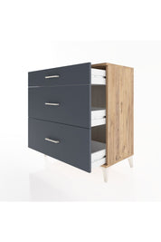 Hyperion Şifonyer 3 Çekmeceli 88x44x96 Çam-Antrasit