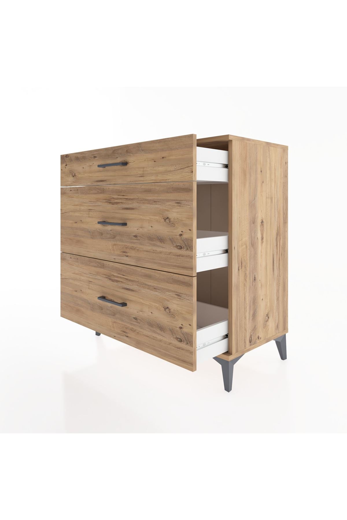 Hyperion Şifonyer 3 Çekmeceli 88x44x96 Çam-Çam