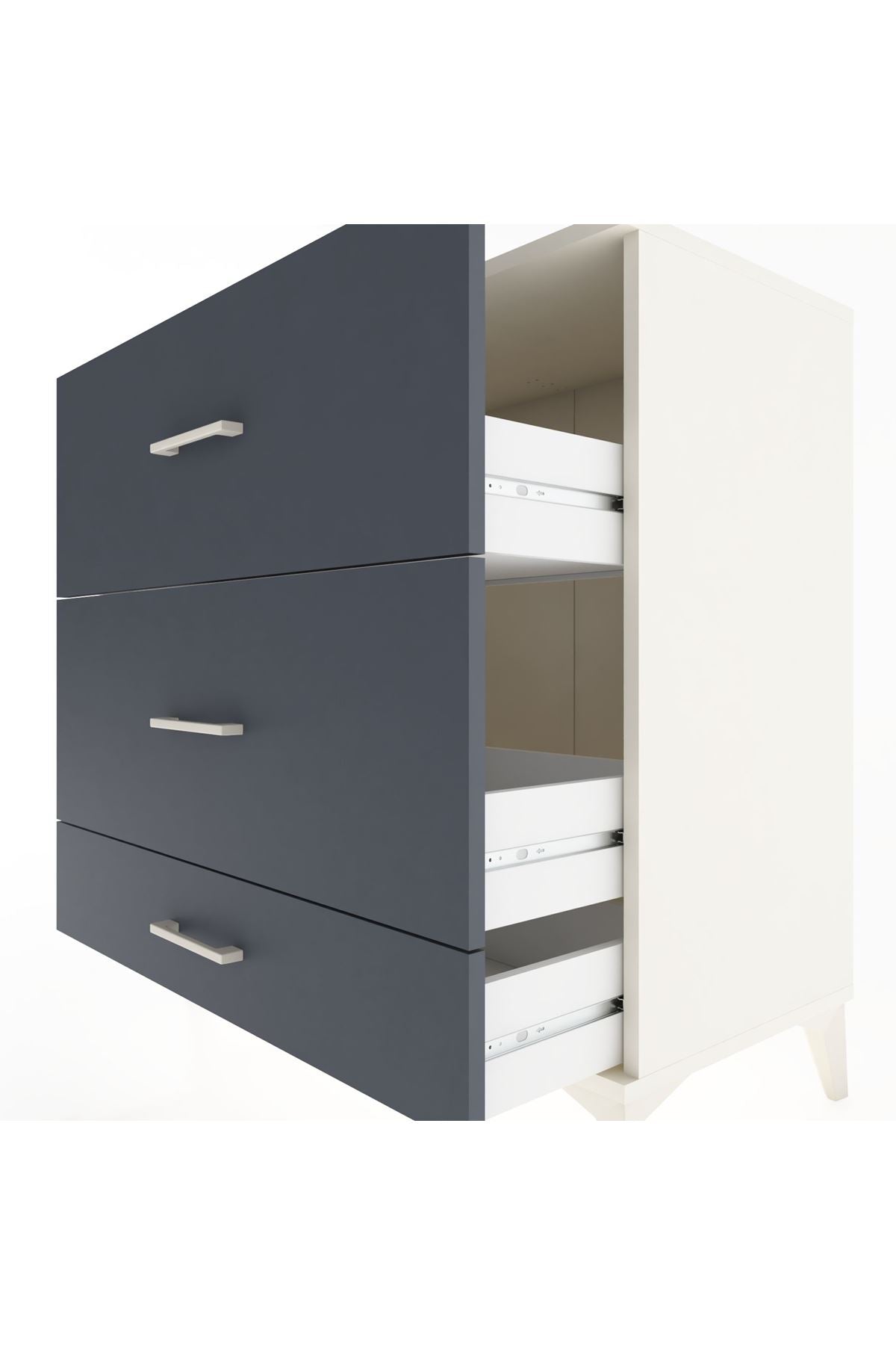 Hyperion Şifonyer 3 Çekmeceli 88x44x96 Aytaşı-Antrasit