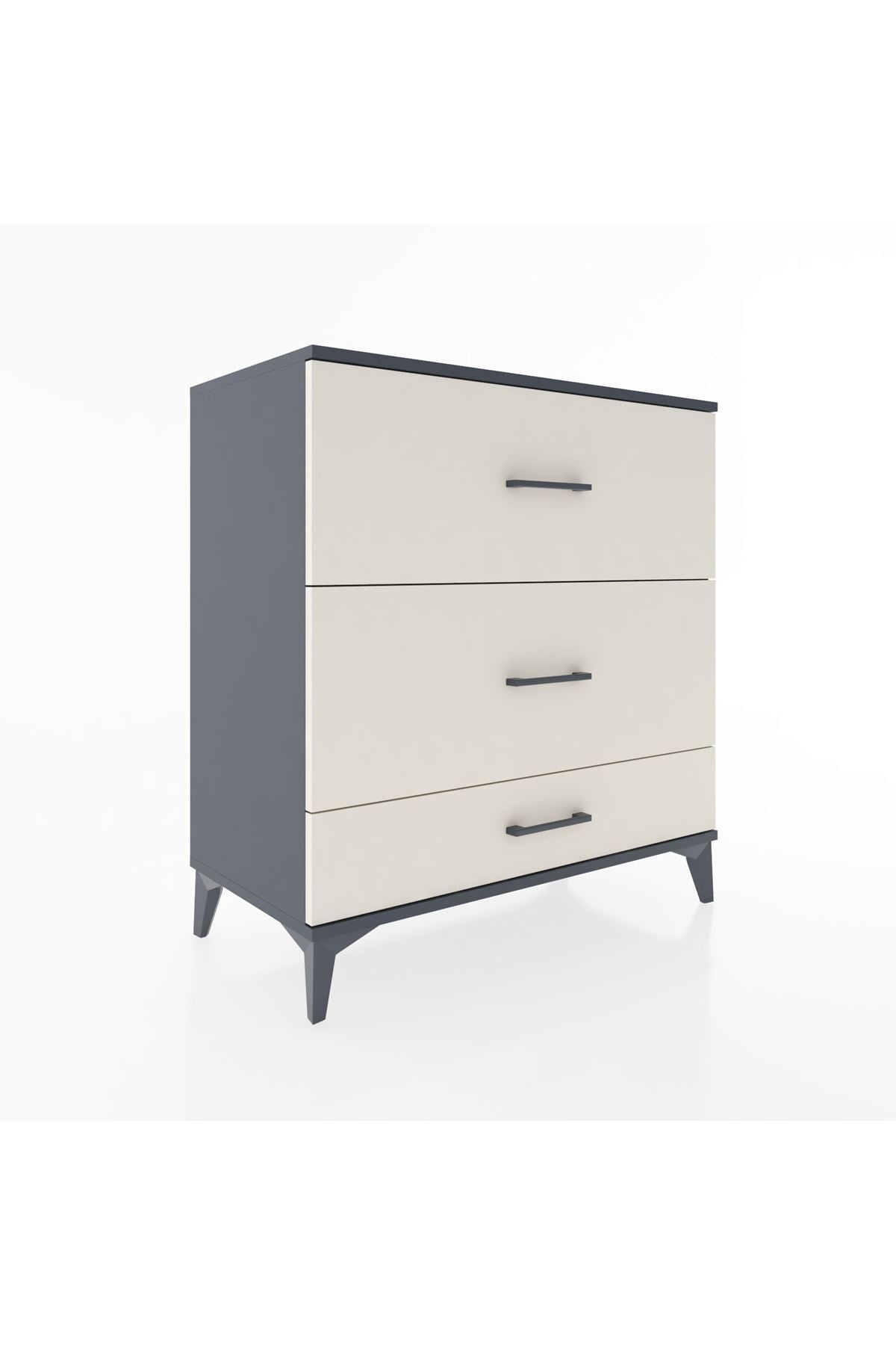 Hyperion Şifonyer 3 Çekmeceli 88x44x96 Antrasit-Aytaşı