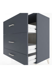 Hyperion Şifonyer 3 Çekmeceli 88x44x96 Antrasit-Antrasit