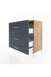 Hyperion Şifonyer 3 Çekmeceli 88x44x96 Çam-Antrasit