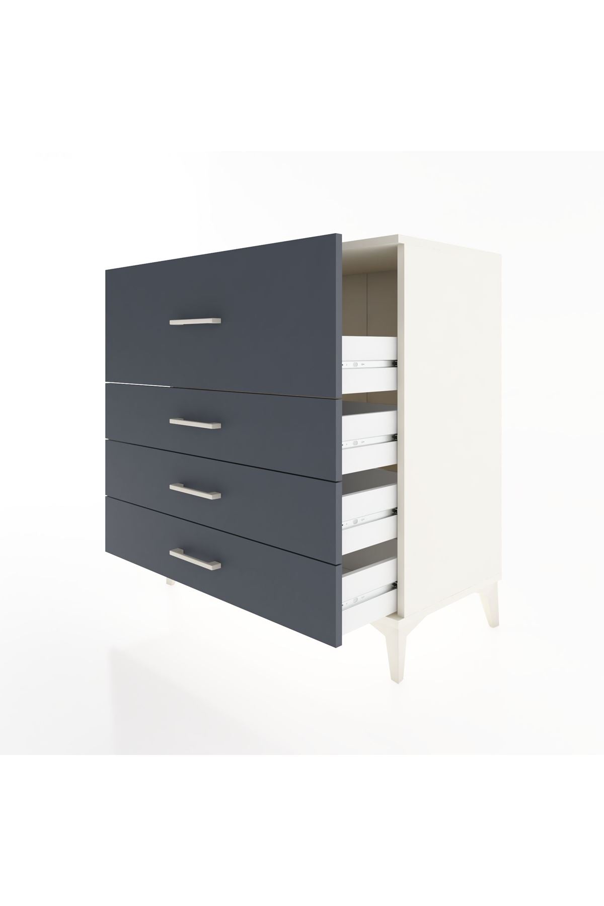 Hyperion Şifonyer 4 Çekmeceli 88x44x96 Aytaşı-Antrasit