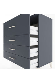 Hyperion Şifonyer 4 Çekmeceli 88x44x96 Antrasit-Antrasit