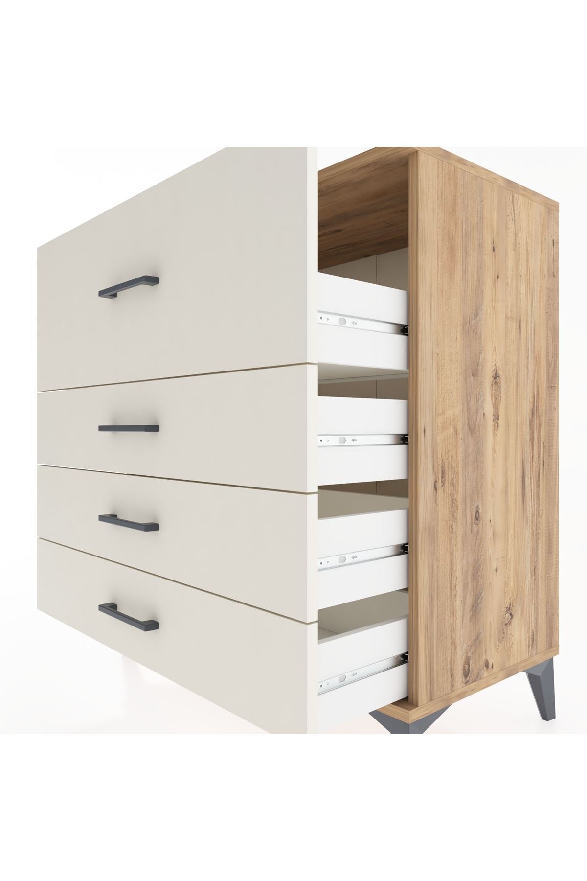 Hyperion Şifonyer 4 Çekmeceli 88x44x96 Çam-Aytaşı